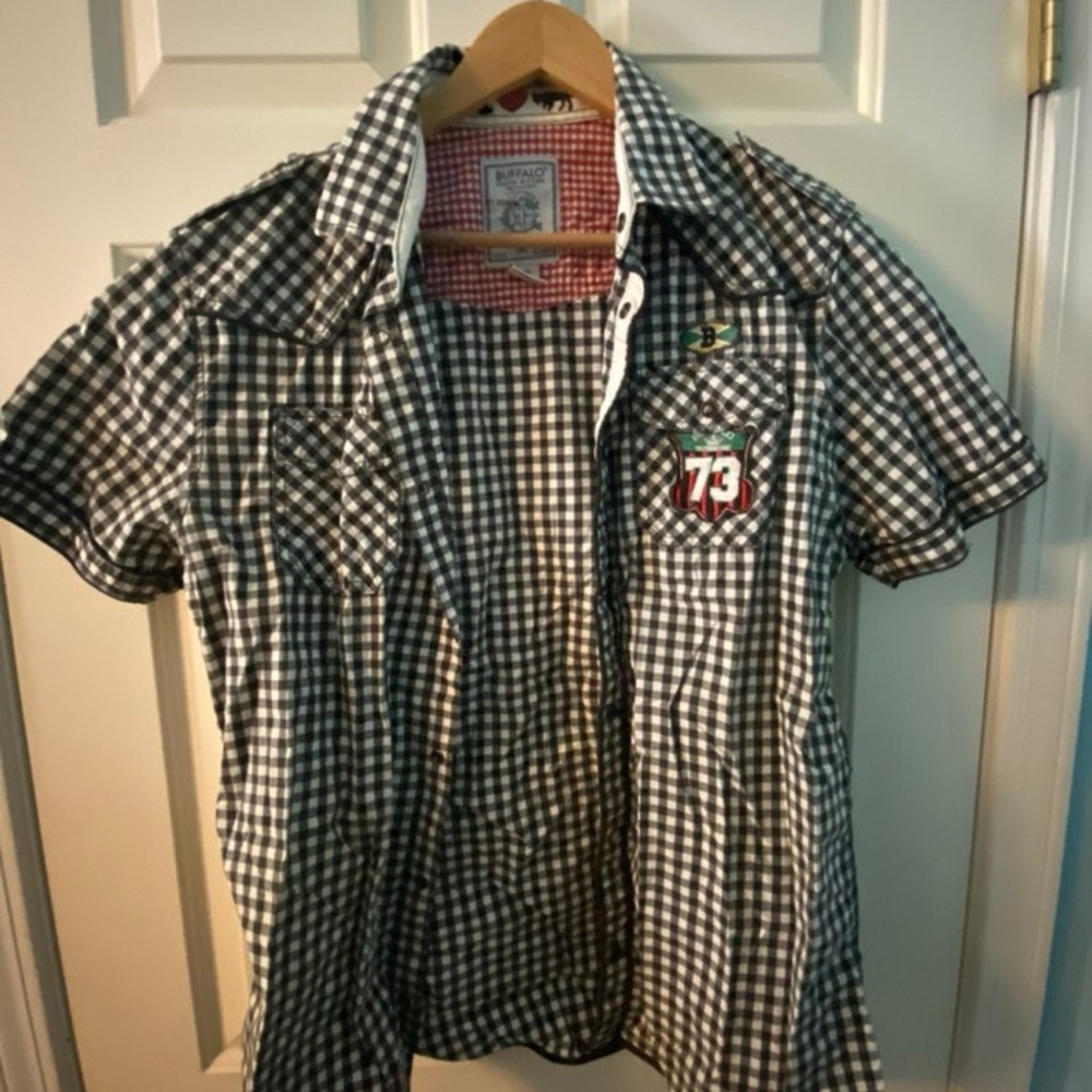 Buffalo David Bitton Black and White Gingham Shirt